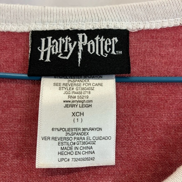 Warner Bros. Burgundy Hogwarts Long Sleeve Tee - Picture 2 of 3